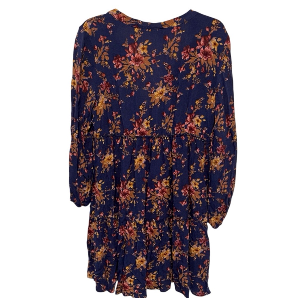 American Eagle Women’s Mini Dress Size Small Boho Babydoll Floral - Picture 2 of 9